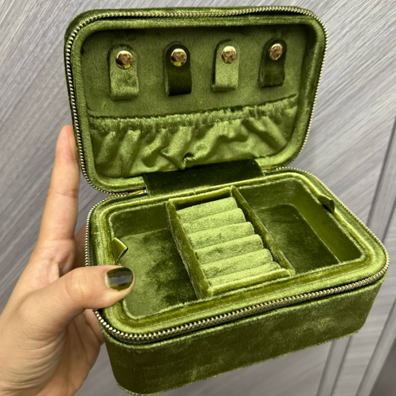 Luxury Skincare Containers - Lichte luxe prachtige fluwelen sieradenopbergdoos Dames