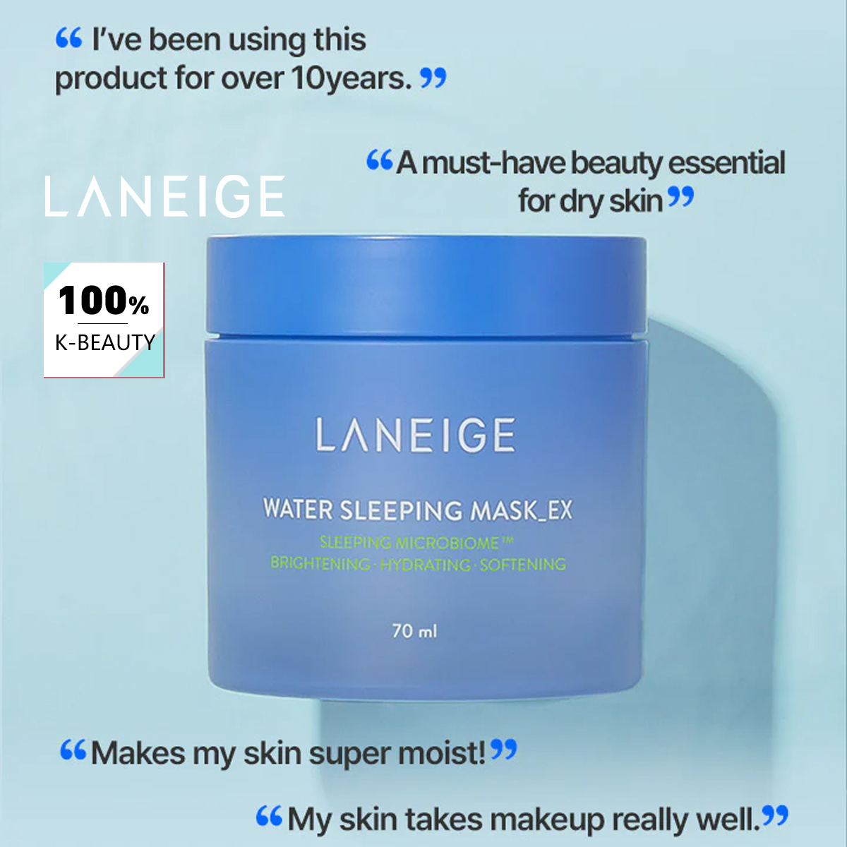 Luxury Skincare Mask - LANEIGE Water Sleeping Mask 70ml, Hydratatie