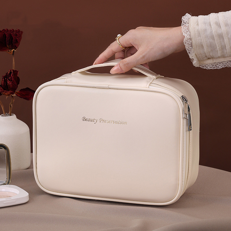 Luxury Skincare Containers - Groothandel PU grote capaciteit Tote make-up